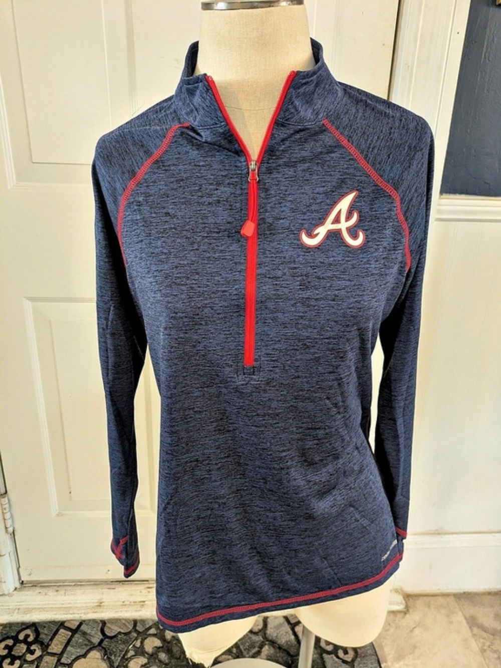 Atlanta Braves Women's Quarter-Zip Lightweight Pullover- Like New